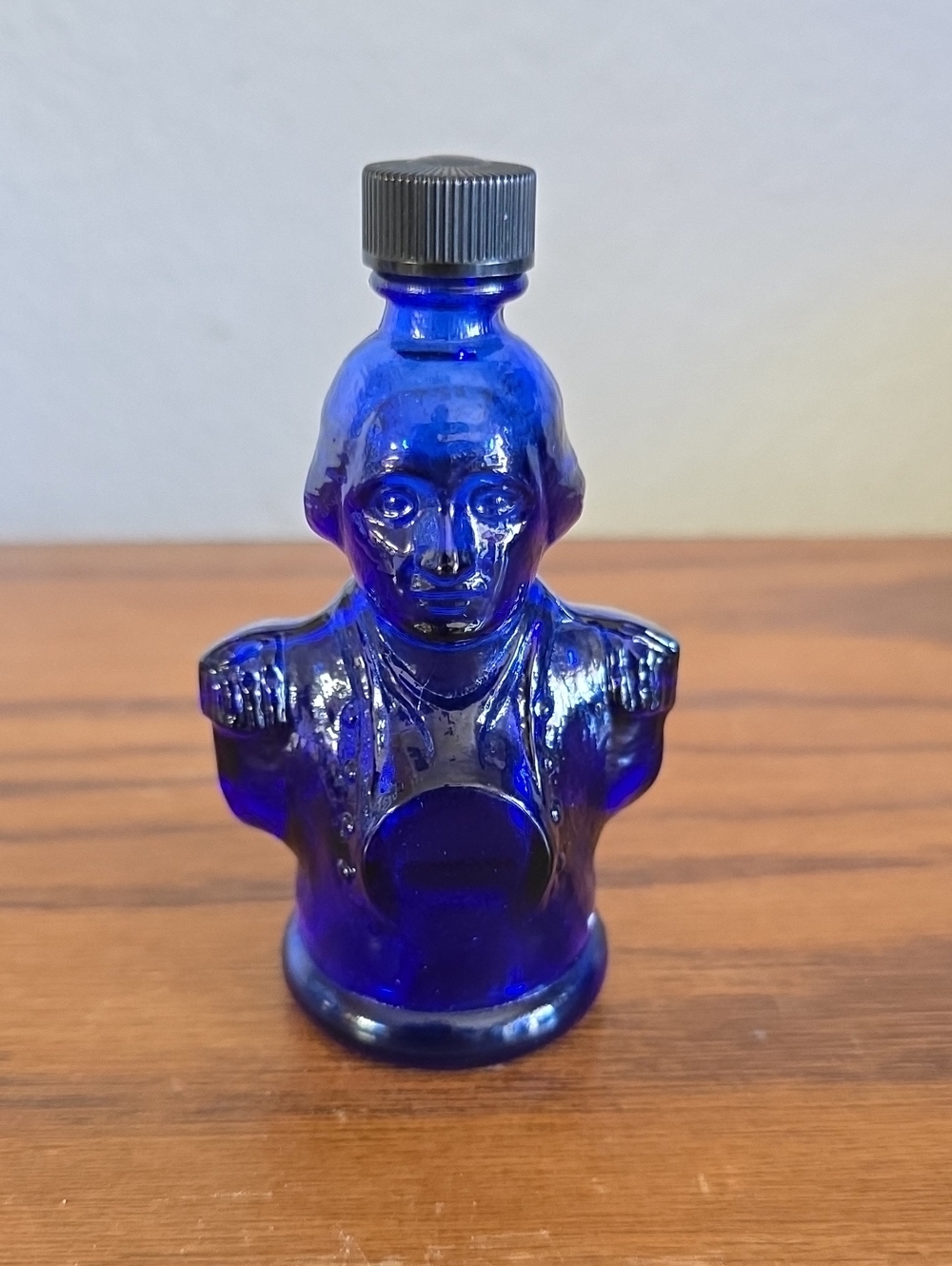Vintage Charles Jacquine George Washington Cobalt Blue Bottle Tote 12